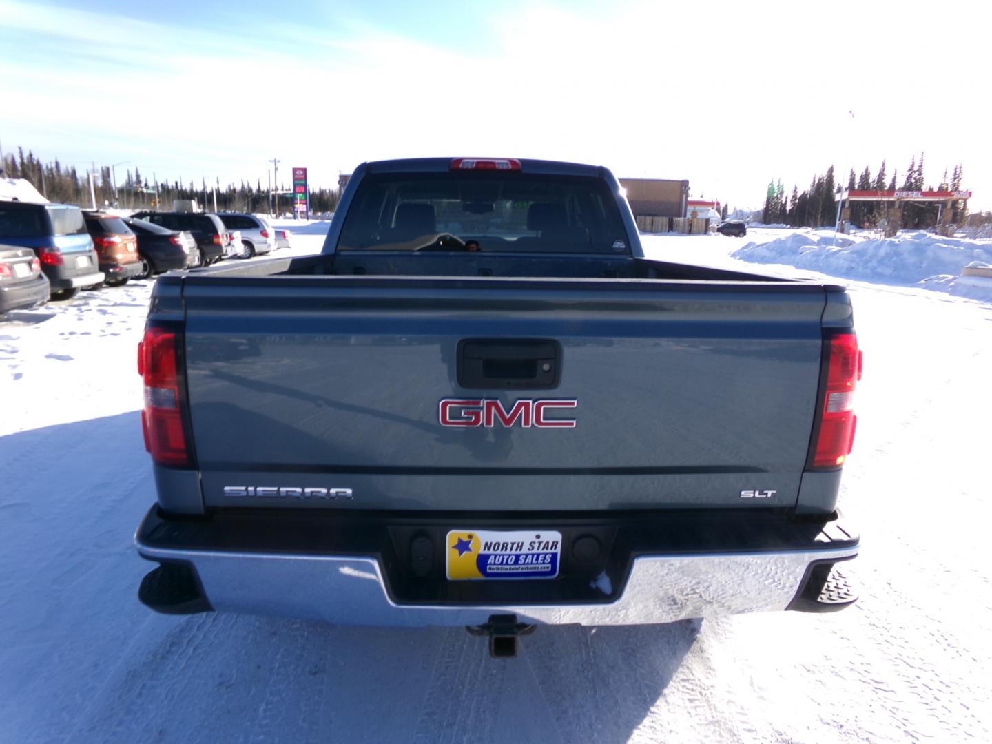 2014 Blue GMC Sierra 1500 SLT Crew Cab 4WD (3GTU2VEC4EG) with an 5.3L V8 OHV 16V engine, 6-Speed Automatic transmission, located at 2630 Philips Field Rd., Fairbanks, AK, 99709, (907) 458-0593, 64.848068, -147.780609 - Photo#3